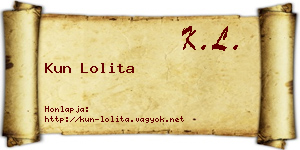 Kun Lolita névjegykártya